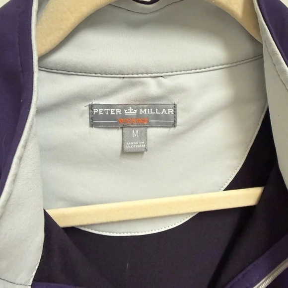 Peter Millar Purple Quarter Zip Pullover - Picture 3 of 9